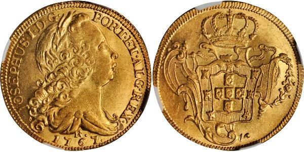 6400 Reis Brasil Oro Joseph I of Portugal (1714-1777)