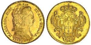 6400 Reis Brasil / Reino de Portugal (1139-1910) Oro María I de Portugal (1734-1816)