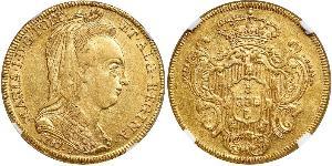 6400 Reis Brasil / Reino de Portugal (1139-1910) Oro María I de Portugal (1734-1816)