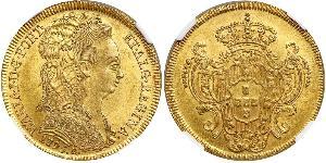 6400 Reis Brasil / Reino de Portugal (1139-1910) Oro María I de Portugal (1734-1816)