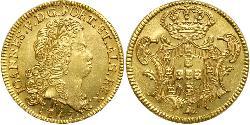 6400 Reis Brasile Oro Giovanni V del Portogallo (1689-1750)