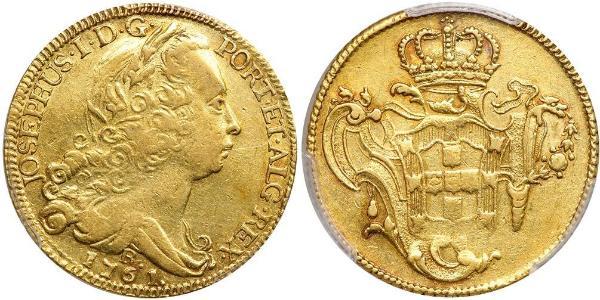 6400 Reis Brasile Oro Joseph I of Portugal (1714-1777)