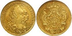 6400 Reis 巴西 金 Peter III of Portugal (1717-1786)