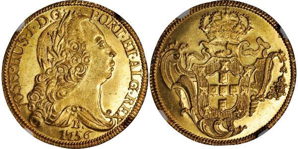 6400 Reis 巴西 金 Joseph I of Portugal (1714-1777)