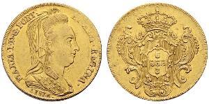 6400 Reis 巴西 / 葡萄牙王國 (1139 - 1910) 金 Maria I of Portugal (1734-1816)