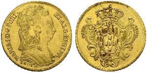 6400 Reis 巴西 / 葡萄牙王國 (1139 - 1910) 金 Maria I of Portugal (1734-1816)