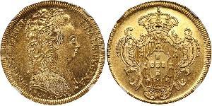 6400 Reis 巴西 / 葡萄牙王國 (1139 - 1910) 金 Maria I of Portugal (1734-1816)