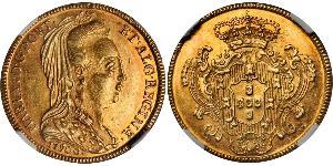 6400 Reis 巴西 / 葡萄牙王國 (1139 - 1910) 金 Maria I of Portugal (1734-1816)