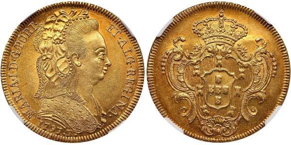 6400 Reis 巴西 / 葡萄牙王國 (1139 - 1910) 金 Maria I of Portugal (1734-1816)
