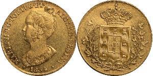 6400 Reis / 4 Escudo Royaume de Portugal (1139-1910) Or Marie II de Portugal (1819-1853)
