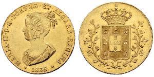 6400 Reis / 4 Escudo Regno del Portogallo (1139-1910) Oro Maria II del Portogallo (1819-1853)