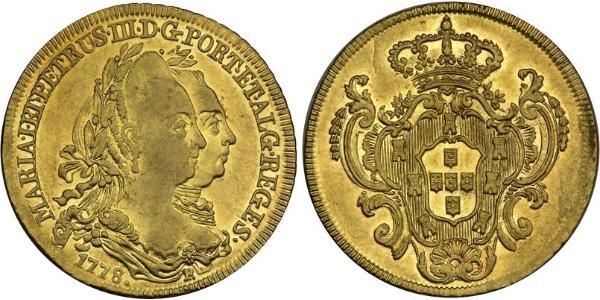 6400 Рейс Бразилия Золото Педру III король Португалии (1717-1786)