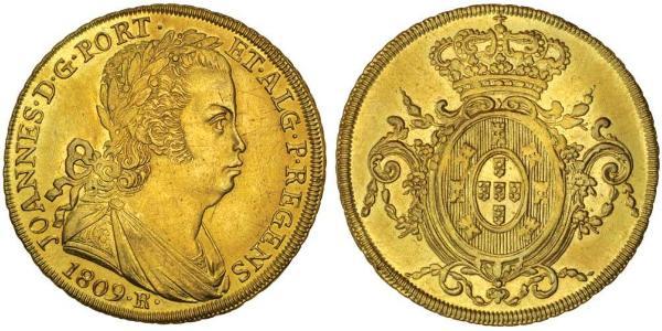 6400 Рейс Бразилия Золото Жуан VI король Португалии (1767-1826)
