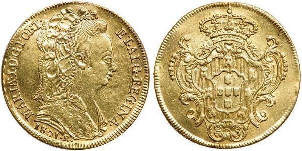 6400 Рейс Бразилія / Королівство Португалія (1139-1910) Золото Мария I королева Португалії (1734-1816)