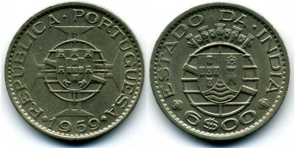 6 Escudo Portuguese India (1510-1961) Copper/Zinc 