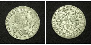 6 Grosh Polen-Litauen (1569-1795) Silber Johann III. Sobieski (1629-1696)