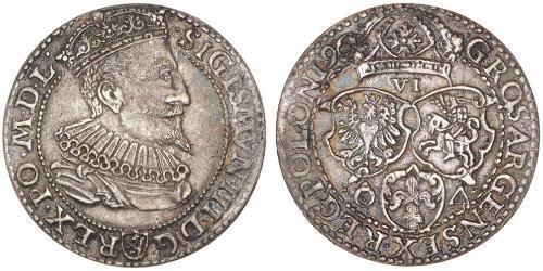 6 Grosh Polish-Lithuanian Commonwealth (1569-1795) Silver Sigismund III of Poland