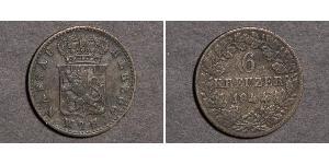 6 Kreuzer Duché de Nassau (1806 - 1866) / States of Germany Argent Adolphe (grand-duc de Luxembourg)