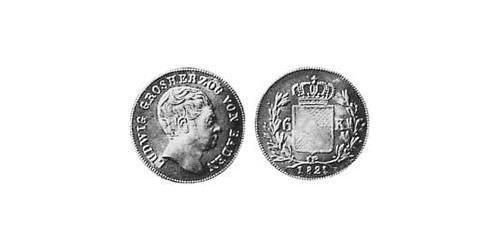 6 Kreuzer Grand-duché de Bade (1806-1918) Argent Louis Ier de Bade(1763 - 1830)