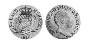 6 Kreuzer Royaume de Bavière (1806 - 1918) Argent 