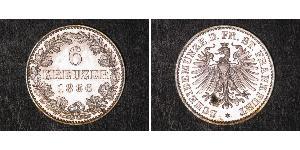 6 Kreuzer Ville libre de Francfort Argent 