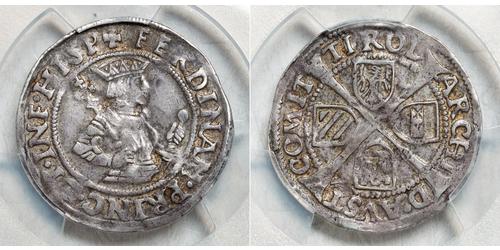 6 Kreuzer Austria Argento Ferdinando I del Sacro Romano Impero  (1503-1564)