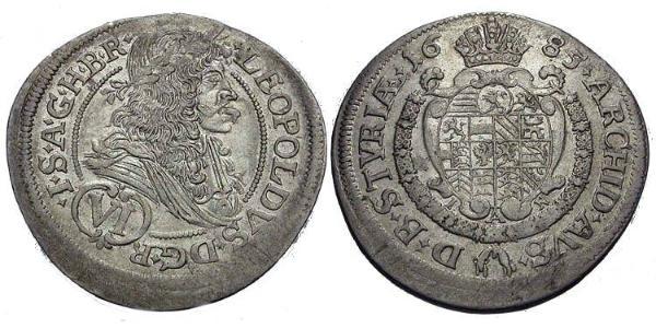 6 Kreuzer Austria Argento 