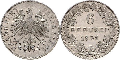 6 Kreuzer Germania Argento 