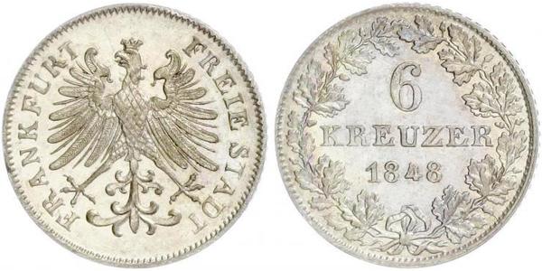 6 Kreuzer Germania Argento 