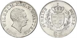 6 Kreuzer Regno di Württemberg (1806-1918) Argento Guglielmo I di Württemberg