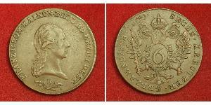 6 Kreuzer Sacro Imperio Romano (962-1806) Cobre Francis II, Holy Roman Emperor (1768 - 1835)