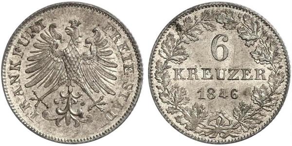 6 Kreuzer Alemania Plata 