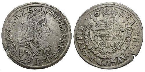 6 Kreuzer Austria Plata 