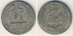 6 Kreuzer Reino de Wurtemberg (1806-1918) Plata 