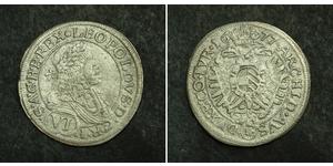 6 Kreuzer Sacro Imperio Romano (962-1806) Plata 