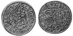 6 Kreuzer Sacro Imperio Romano (962-1806) Plata 