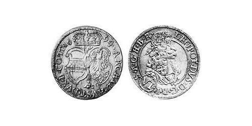 6 Kreuzer Sacro Imperio Romano (962-1806) Plata 