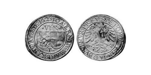 6 Kreuzer Fürstentum Ansbach (1398–1792) Silber Joachim Ernst (Brandenburg-Ansbach)(1583 – 1625)