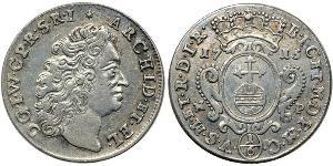 6 Kreuzer States of Germany Silber 