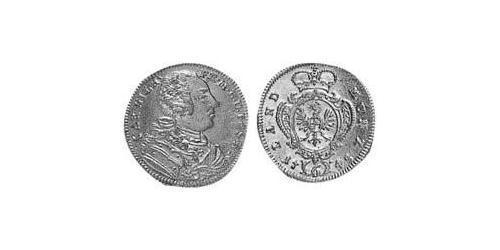 6 Kreuzer Principality of Ansbach (1398–1792) Silver Charles William Frederick, Margrave of Brandenburg-Ansbach (1712 – 1757)