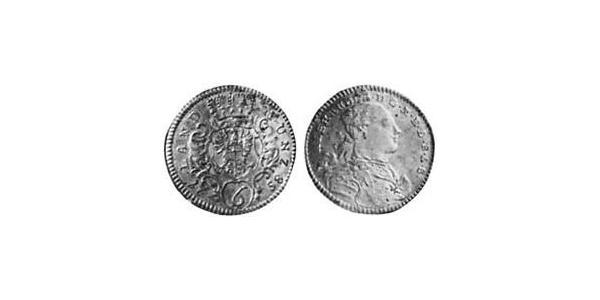 6 Kreuzer Principality of Ansbach (1398–1792) Silver Charles Alexander, Margrave of Brandenburg-Ansbach (1736 – 1806)