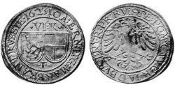 6 Kreuzer Principality of Ansbach (1398–1792) 銀 Joachim Ernst, Margrave of Brandenburg-Ansbach (1583 – 1625)
