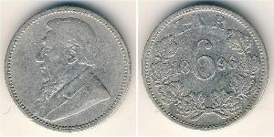 6 Penny Afrique du Sud Argent 