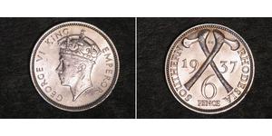 6 Penny Southern Rhodesia (1923-1980) Argento Giorgio VI (1895-1952)