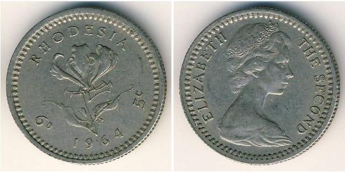 6 Penny Southern Rhodesia (1923-1980) Copper/Nickel 