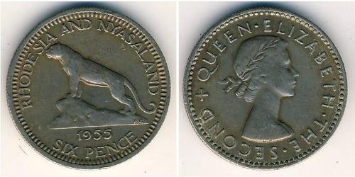 6 Penny Southern Rhodesia (1923-1980) Copper/Nickel 