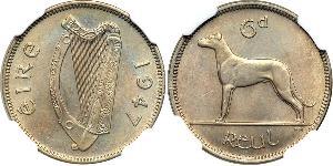 6 Penny Irlande (1922 - ) Cuivre/Nickel 