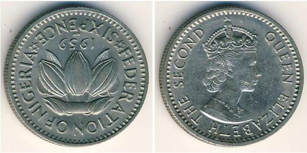6 Penny Nigeria Cuivre/Nickel 