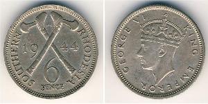 6 Penny Southern Rhodesia (1923-1980) Cuivre/Nickel George VI (1895-1952)