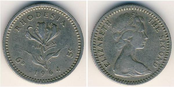6 Penny Southern Rhodesia (1923-1980) Cuivre/Nickel 